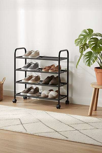 Metallica Concept Tekerlekli Çağla Ayakkabılık Çok Amaçlı Raf