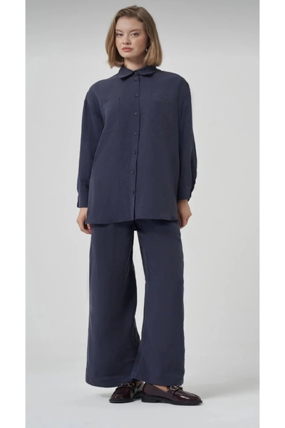 Parla Prive بدلة نوس مودال واسعة الأرجل