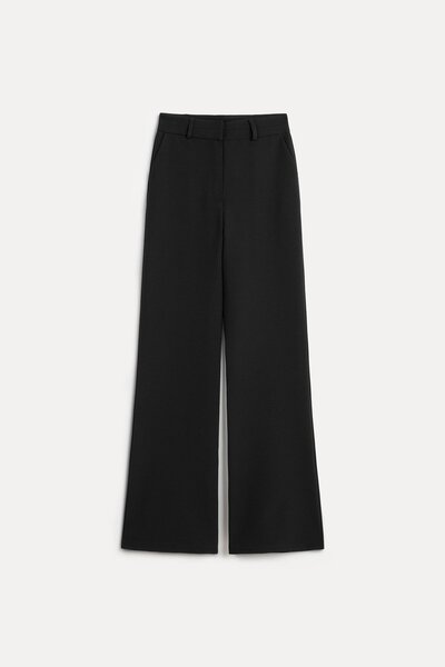 VATKALI High-Waisted Palazzo Pants with Double Belt Detail