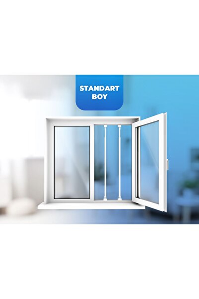 Erol Taşınabilir Pencere Korkuluğu - Pencere Güvenlik Bariyeri 2 Adet - Uzayıp Kısalabilen