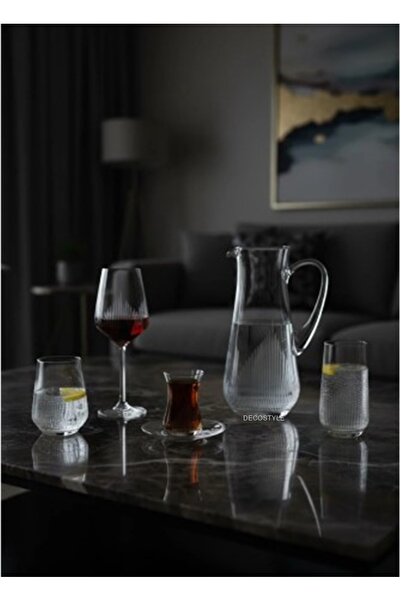 Paşabahçe Hisar 31 Parça 6 Kişilik Sürahili Bardak Seti - Çeyizlik Cam Su ve Çay Takımı