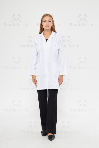 PandaForma Öğretmen, Doktor, Hemşire, Eczacı , Laboratuvar Önlüğü Lab Coat Or...