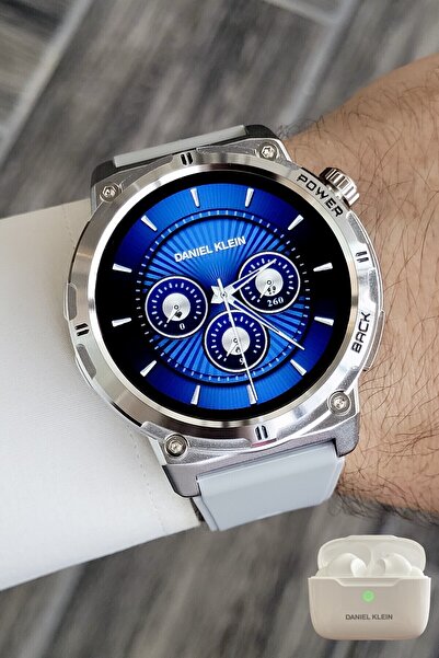 Daniel Klein Gri Renk Garantili Android/ios Uyumlu Akıllı Kol Saati ve Blueto...