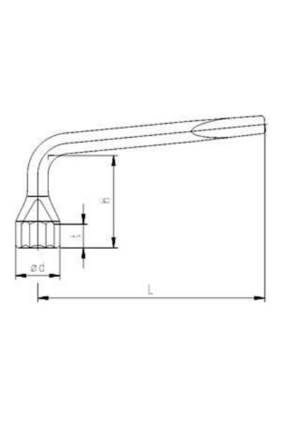 İzeltaş Pipo Tip Bijon Anahtarı 21 mm (1940 09 0021)