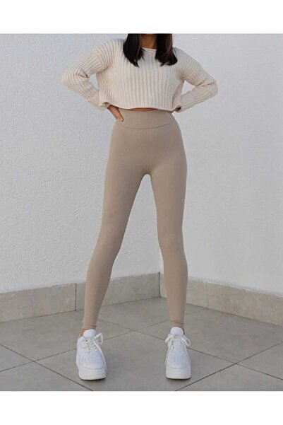 shiron Toparlayıcı Dikişsiz Fitilli Rahat Tayt