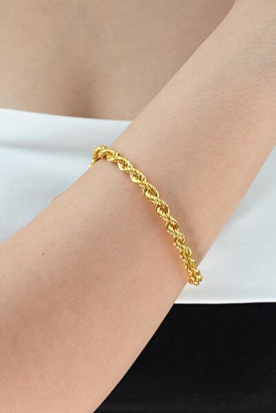 İdeal Sarraf 14 Ayar Altın Halat Zincir Bileklik Kalın 5 Gr