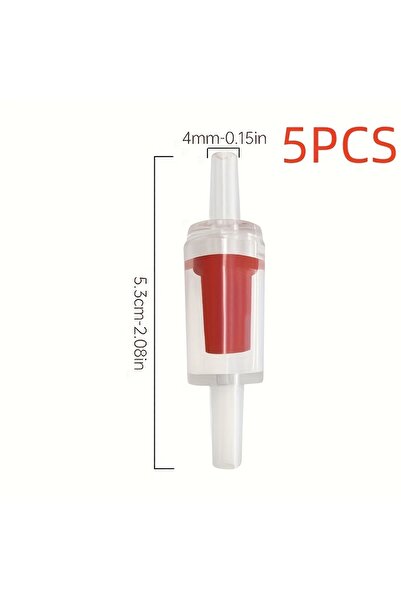 Choice صمامات فحص بلاستيكية شفافة حمراء، 5 قطع، لمضخات هواء أحواض السمك - تمن...