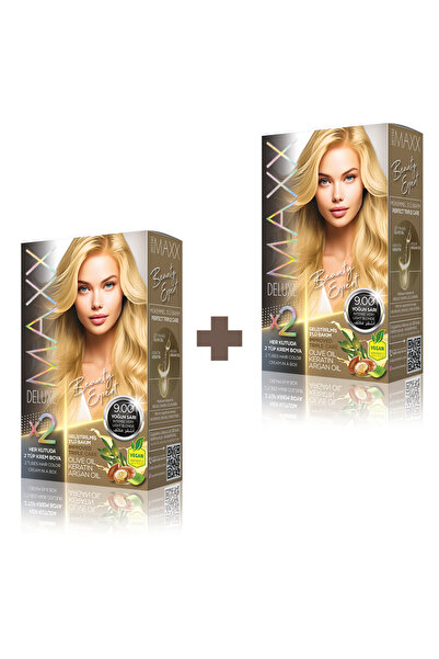 MAXX DELUXE 2'li Beauty Expert Set Boya 9.00 Yoğun Sarı