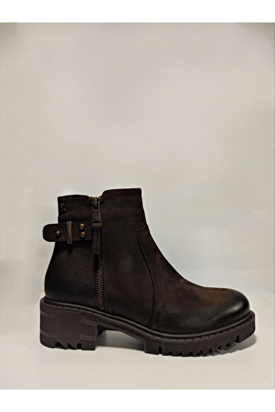 venüs ayakkabı Venüs 1950807K Kadın Deri Bot Kahverengi