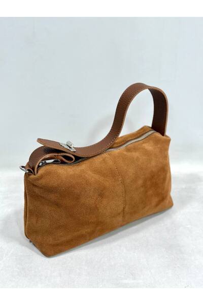 My Easy Shop Geanta de dama Geanta de umar din piele intoarsa autentica