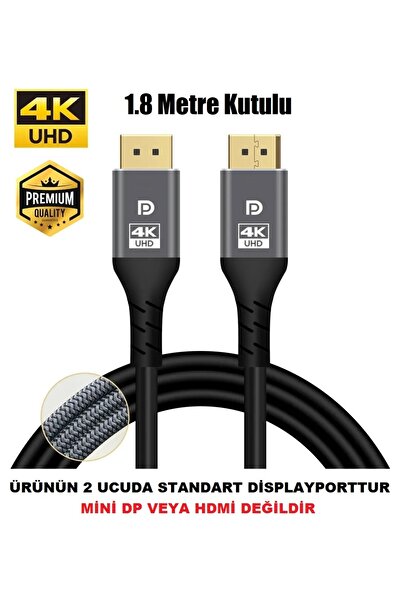 SHOW PRiME Displayport Dp Kablo 4k Premium 360 Herze Kadar Destekli 1.8m Kutulu