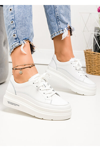 starlike Casual shoes natural leather white AW105