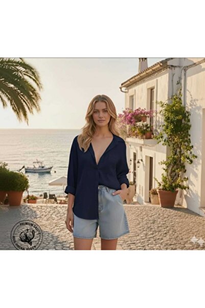 blackbonds Summer Linen Women's Shirt - Oversize, New Season