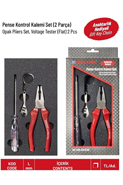 İzeltaş Pense kontrol kalemi set (2 parça)