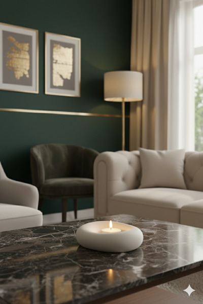 muffag Hm Modeli Dokulu Tealight Mumluk Dekoratif Mumluk