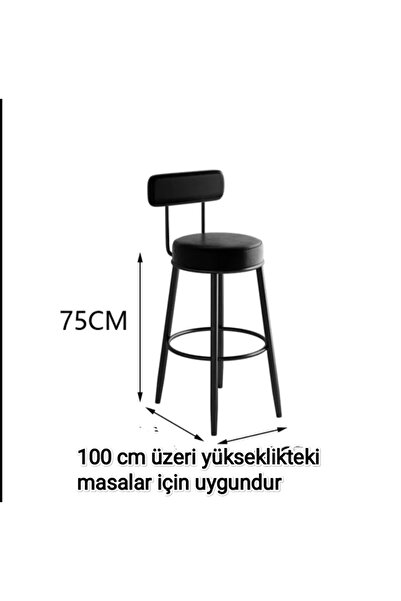 J&S QUALİTY Montaj Gerektirmez Hazır Bar Sandalyesi, Ikea Kadın Tasarımı 75 C...