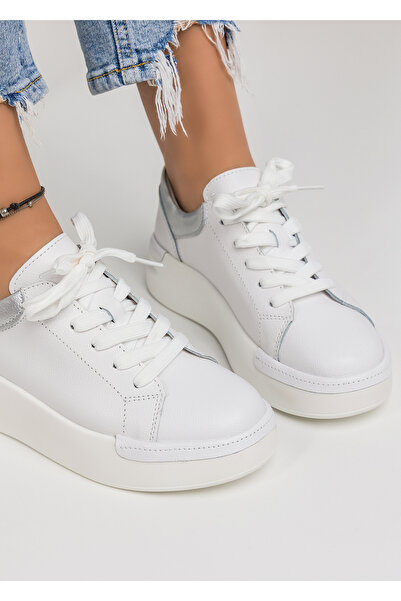 starlike White genuine leather casual shoes AW363