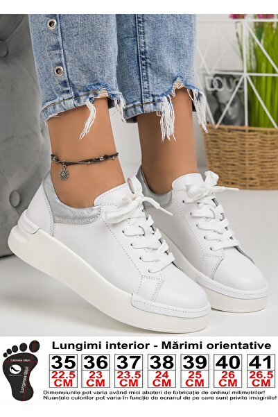 starlike White genuine leather casual shoes AW363