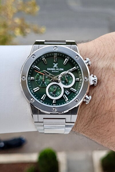Daniel Klein Kadranı Yeşil Kordonu Metalik Renk Göstergeleri Aktif Erkek Kol ...