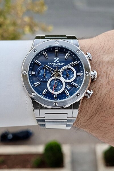 Daniel Klein Kadranı Lacivert Kordonu Metalik Renk Göstergeleri Aktif Erkek K...