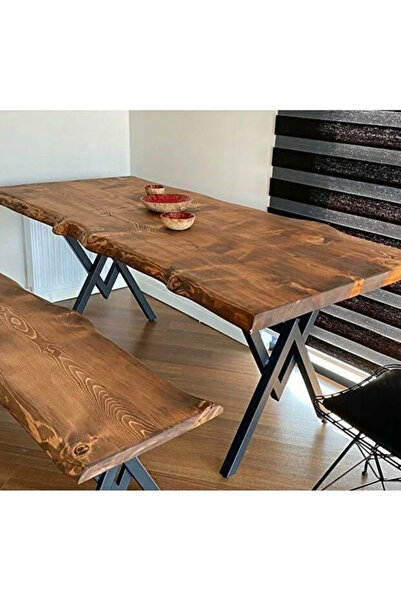 MODERN LİFEE DOĞAL AHŞAP MASA+BANK ÇOK AMAÇLI ÖZEL TASARIM MASA