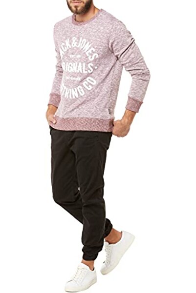 Jack & Jones Ανδρικό ροζ φούτερ Jack&Jones Jorclemens Sweat Crew 12112149