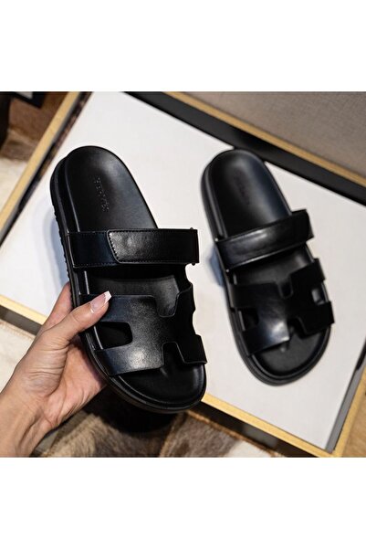 essentialneedsforall Women’s Premium Leather Slide Sandals – Comfort & Style (Multiple Colors)