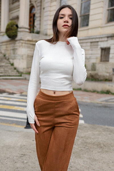 muqqe Scuba Süet Kumaş Pantolon