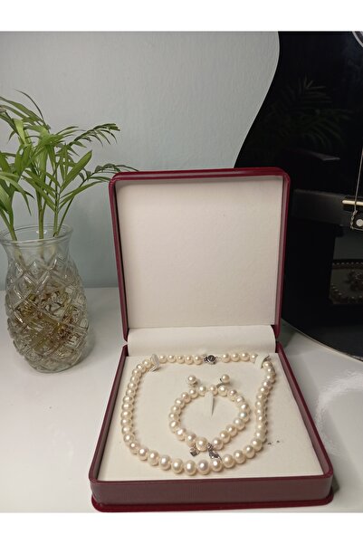 YewShy Giyim Tatlısu İncisi Set – 16 Yıllık El İşçiliği, Vintage Koleksiyon Parçası (Kolye + Bileklik + Küpe)