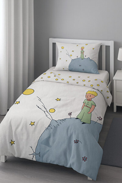 Bebişim Halı Küçük Prens Desenli Tek Kişilik Bebek Çocuk Nevresim Takımı