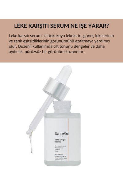 DermoNad Leke Karşıtı Serum Cilt Tonu Eşitleyici Nemlendirici 30 ml ( Arbutin, Niacinamide, NAD+ )