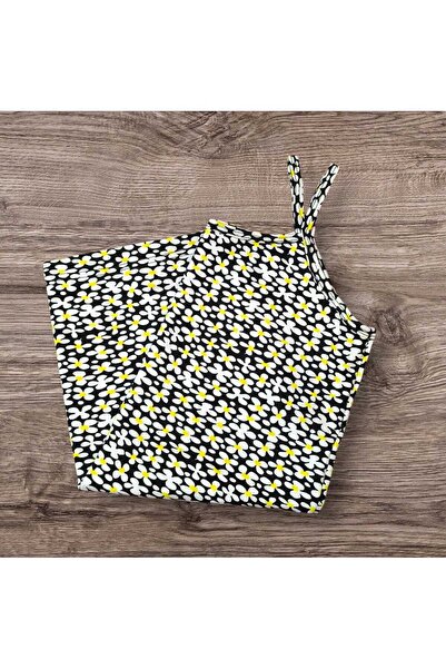 ESTA STORE Colorful Floral Patterned Tank Top with String Straps