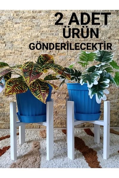 OZZANİ WOOD AHŞAP SAKSI STANDI BEYAZ ÇİÇEKLİK STANDI SAKSILIK AYAĞI RAF SAKSI...