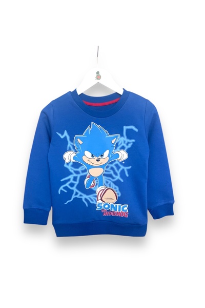 LİTTLE TORTOİSE ERKEK ÇOCUK SONİC BASKILI ŞARDONLU SWEATSHİRT