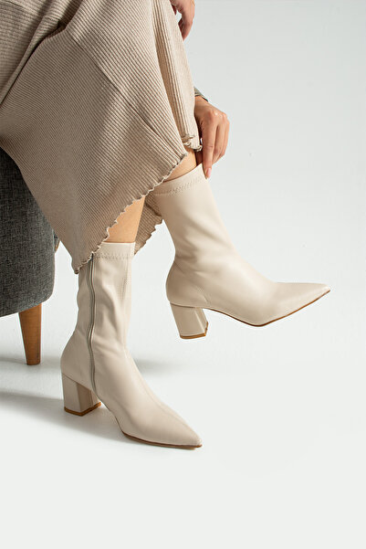 Bufu Silvia Kadın Streç Sivri Burun Topuklu Bot