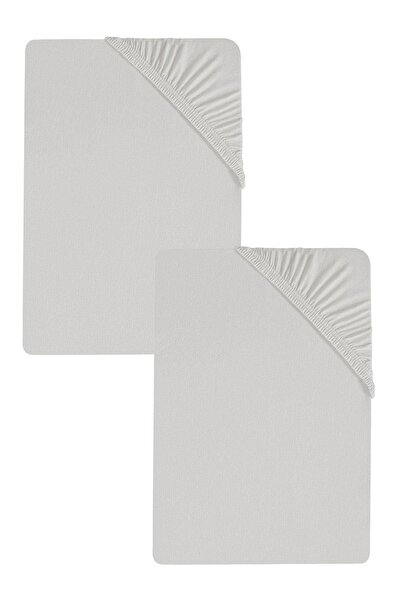 COTENCONCEPT 2 Pieces Plain Cotton Single 120 X 200 X 30 cm Elastic Combed Cotton Bedsheet