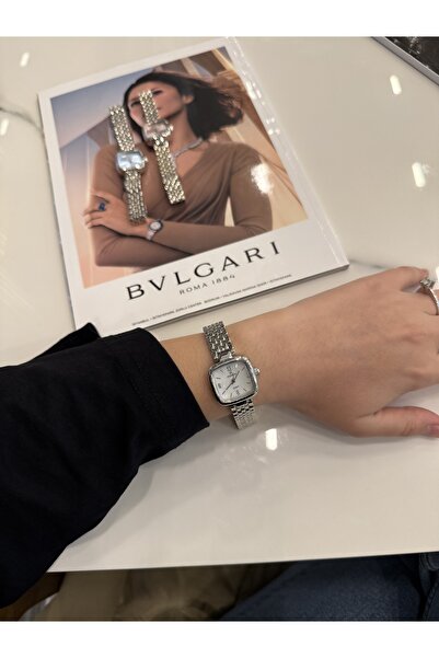 Bluemix Aksesuar Square Dial Steel Women's Wristwatch