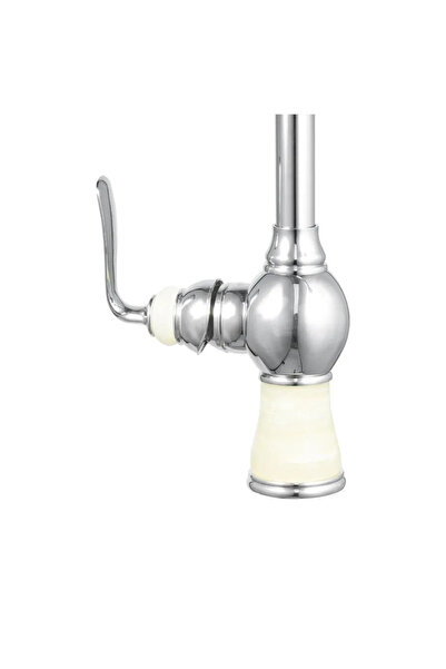 KORMAN TECHNIK Kitchen Faucet, Sanitary Brass, Chrome with Jade Imitation, WZY/308