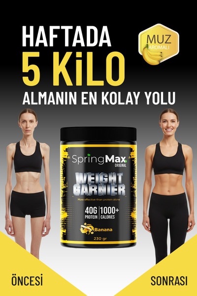 SPRİNGMAX kilo-aldırıcı iştah açıcı Besin Destekliyici Muz Ve Kakao Aromalı Y...