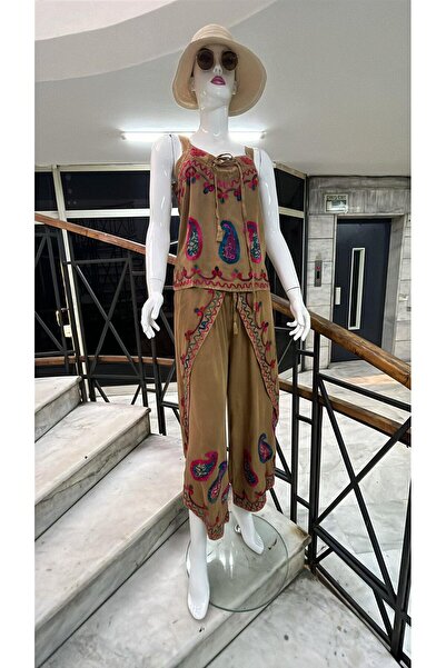 Bohem Stil Pantaloni Shalwar din mătase cu capac italian