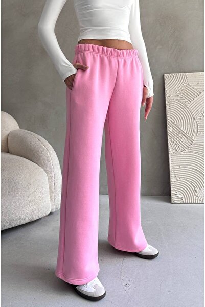 aziso Γυναικείο παντελόνι με 3 κλωστές, φαρδύ κοψίματος