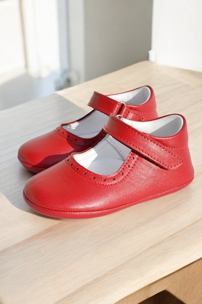 Cevoclub kids Genuine Leather Velcro Orthopedic İlkadım Baby Shoes Cv-447