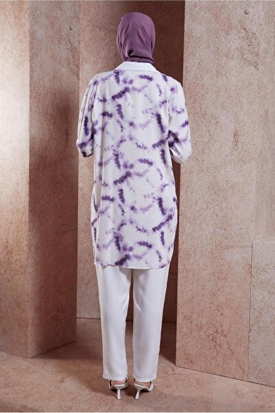 Alvina 44672 Model Batik Patterned Hijab Tunik