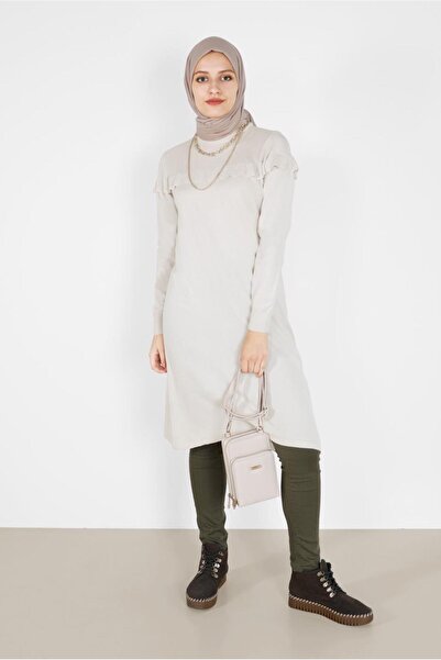 Alvina Flawed Cuffs Elastic Tricot Tunic 42041