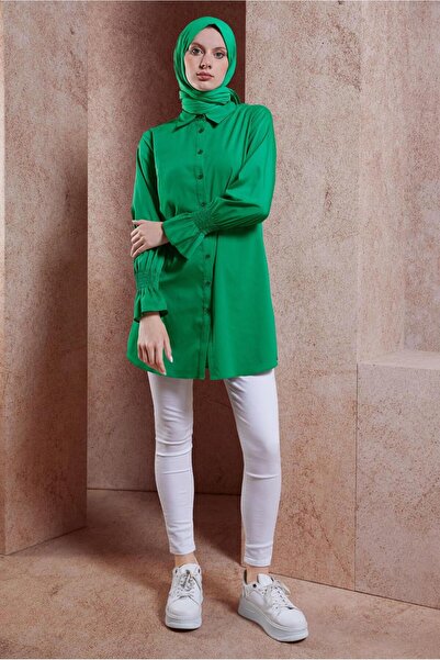 Alvina 44581 Model Shirt Collar Hijab Tunic