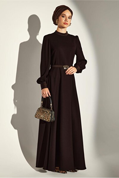 Alvina Λεπτομερές φόρεμα με ζώνη κρεπ - 45137