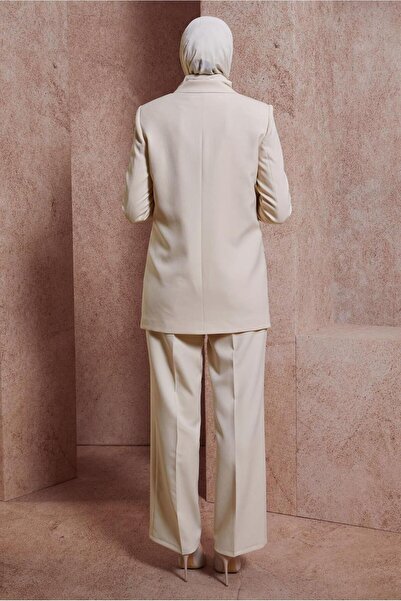 Alvina Double Breasted Collar and Three Pants Set - Model 30438