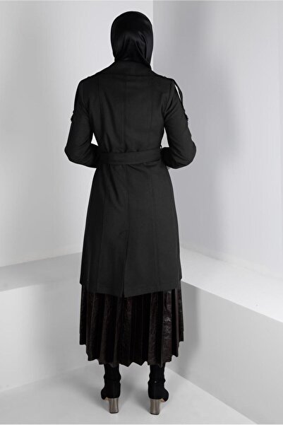 Alvina KAZAYAĞI DESEN DETAYLI DÜĞMELİ TRENÇKOT 10680