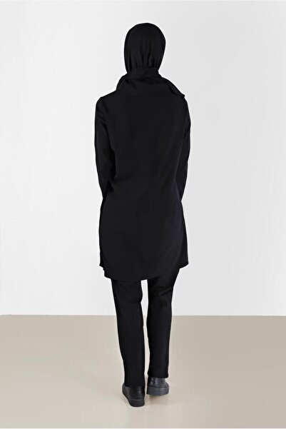 Alvina Sequined Detailed Patterned Asymmetrical Neck Two-Piece Pants Set 42369