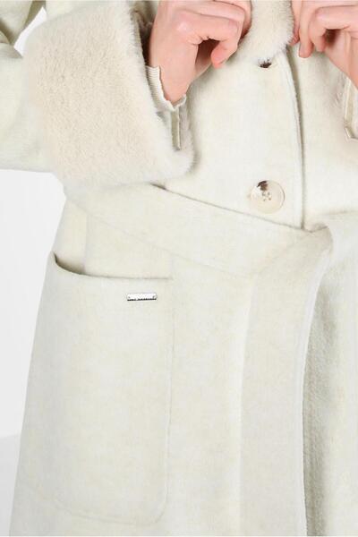 Alvina FUR DETAIL BIRDED COAT 90465